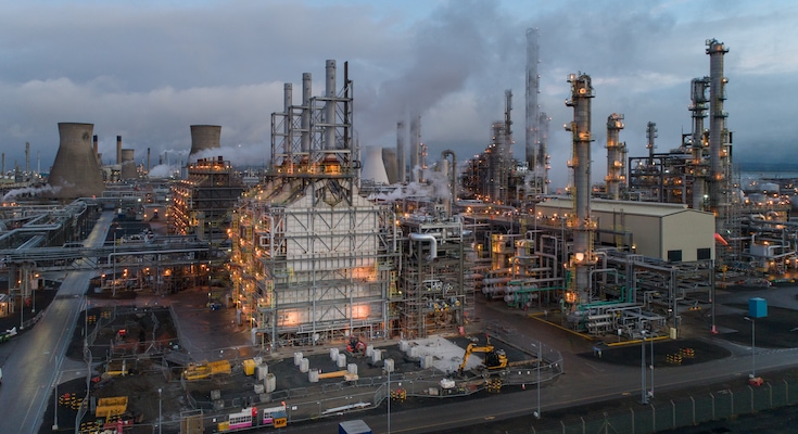 View of FCC in a refinery