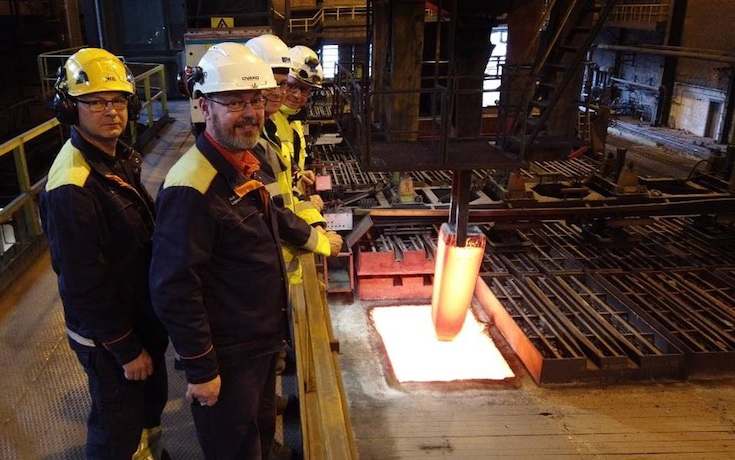 Coils of steel, close up