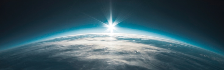 Sunrise eclipsed by earth