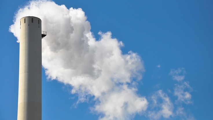 “View of stack air emissions”