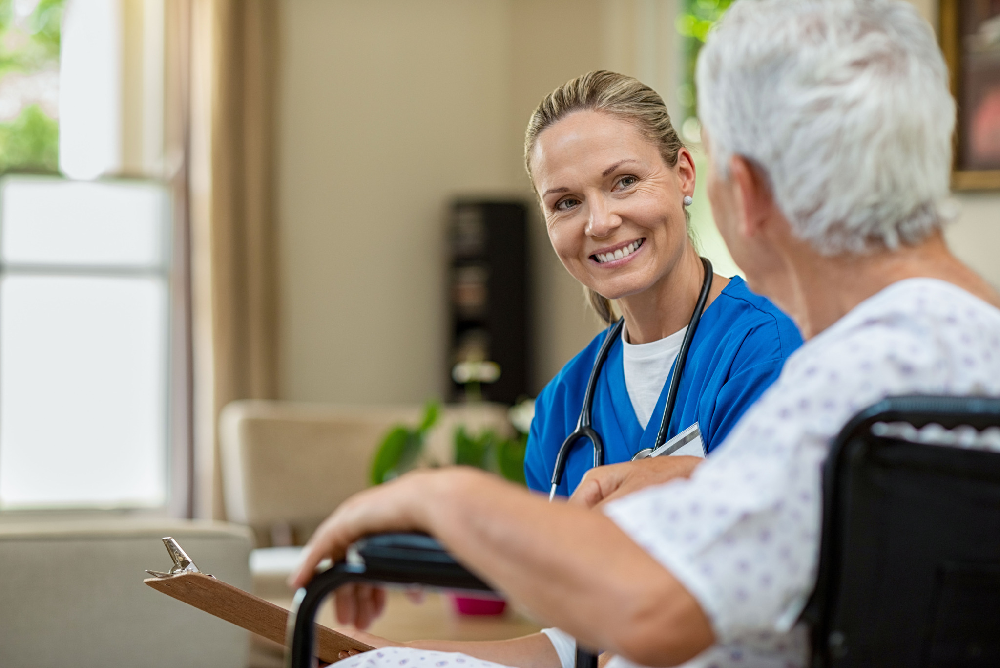 healthcare professional providing care