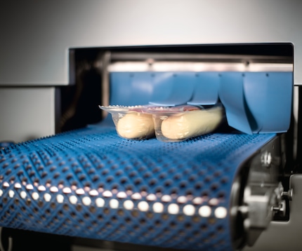 MAP product exiting packaging machine