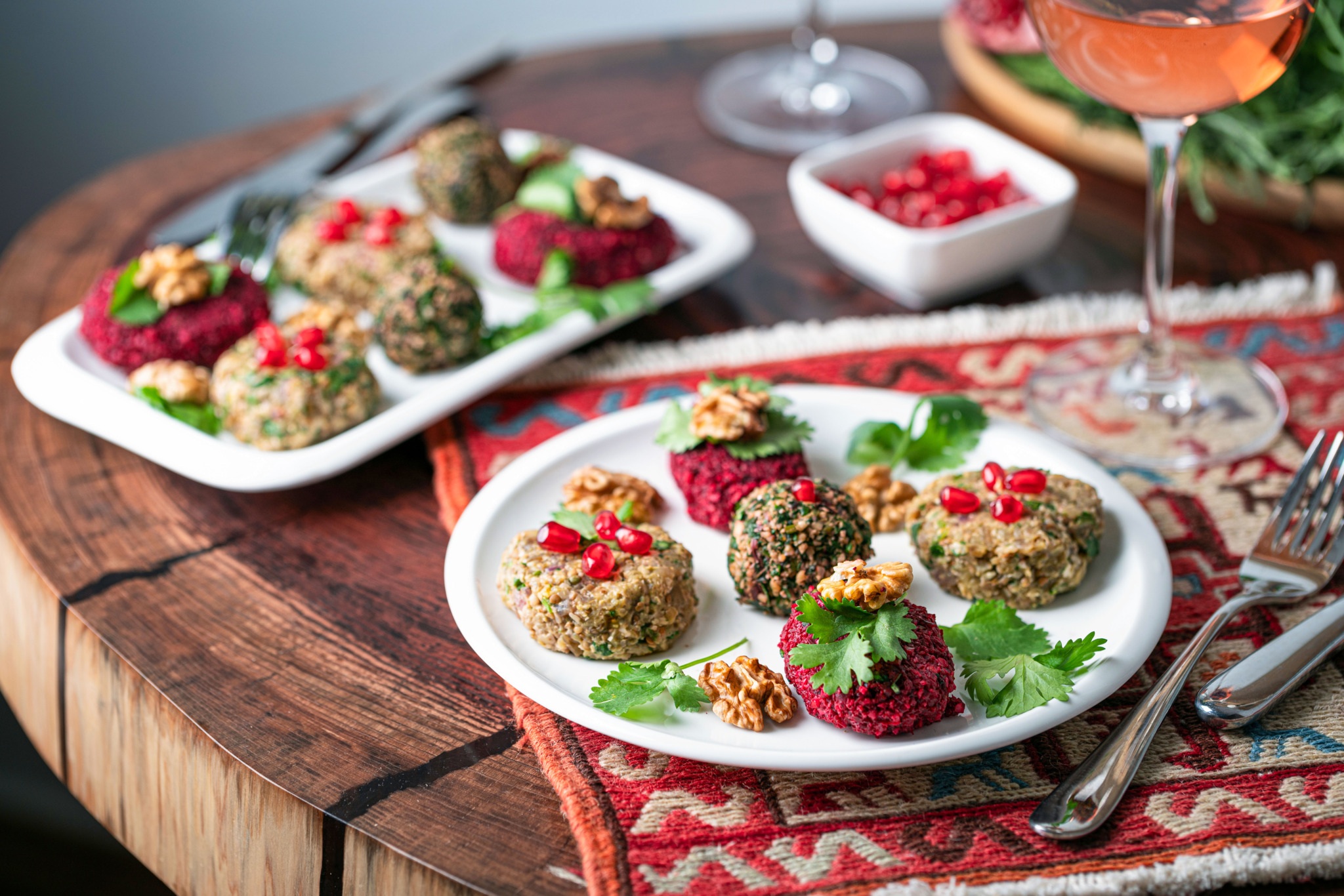 Various plated appetizers