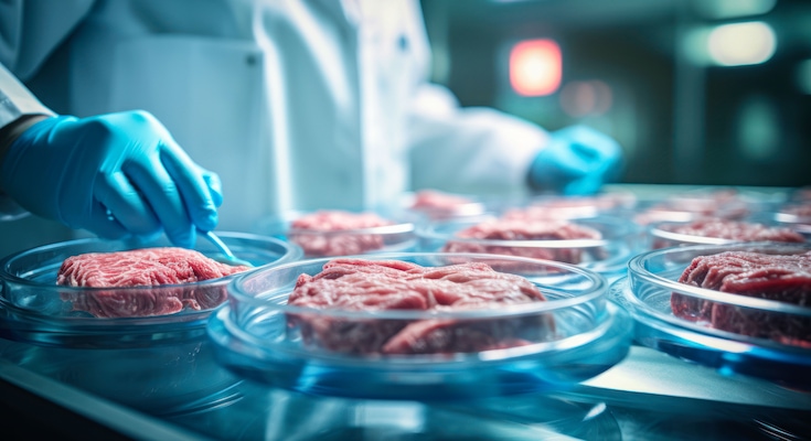 Man loading food stuff into tunnel freezer