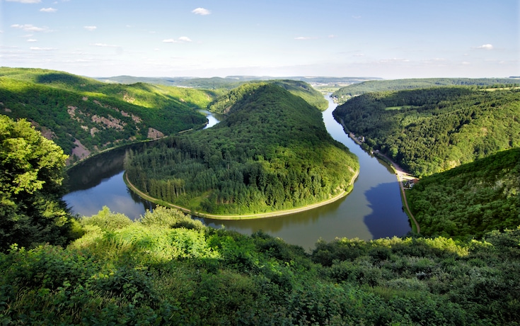 Natural landscape with river