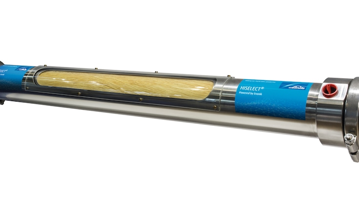 Mock-up of gases flow through the hollow-fiber membrane