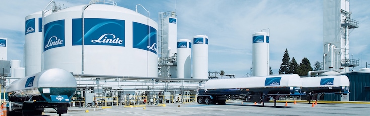 Linde branded tanks and trucks