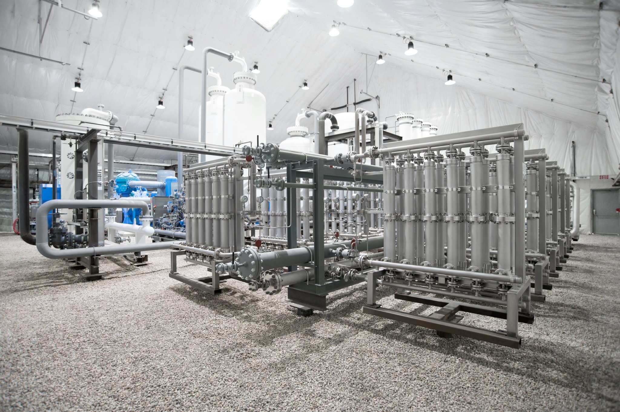 Helium membrane plant at Mankota, Canada