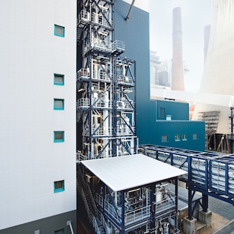 Post combustion capture: CO2 flue gas wash unit in Niederaussem, Germany