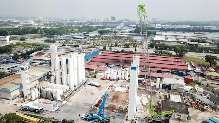 Plant relocation of an air separation plant in Malaysia.