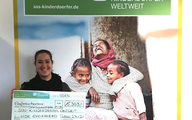 More than 15,000 euros were collected in a fundraising appeal for SOS Kinderdörfer.