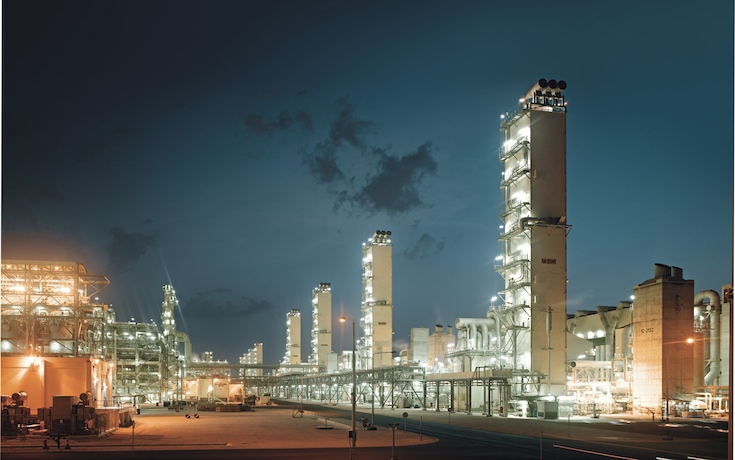 Air separation units at the Pearl GTL complex in Ras Laffan, Qatar.