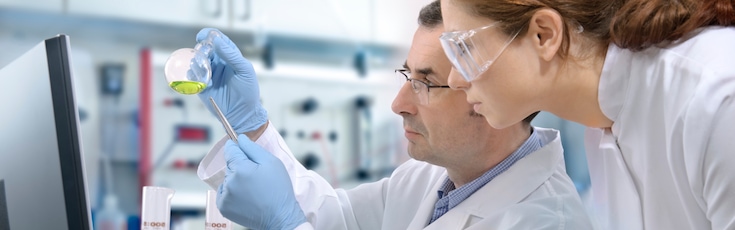 Experiments in a laboratory