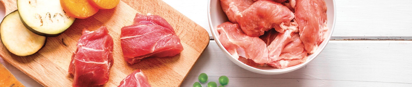 Raw ingredients for pet food