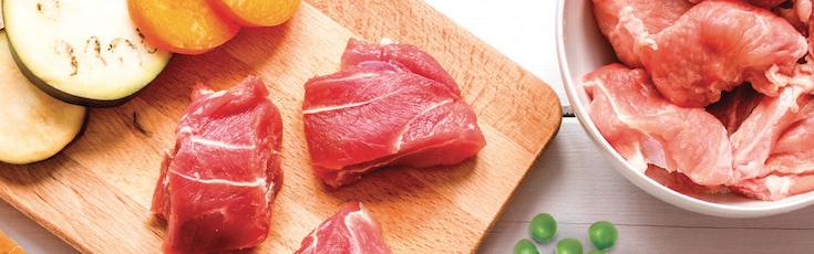 Raw ingredients for pet food