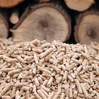 Pile of pine pellets