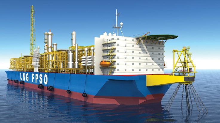 Floating LNG production and storage