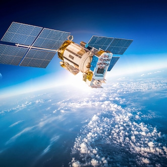 Space satellite in orbit