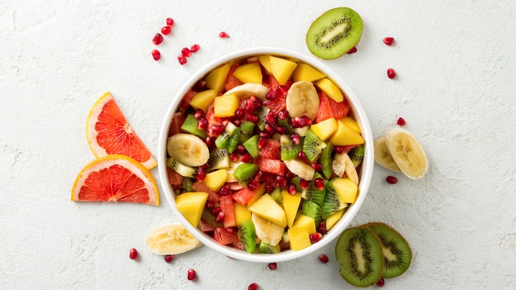 Chilled fresh fruit salad