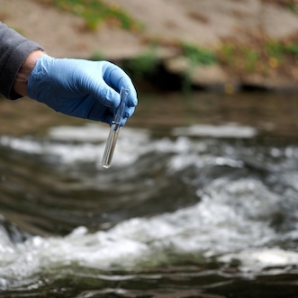 Water sampling during wastewater treatment