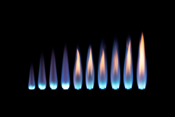 Various syngas flame sizes