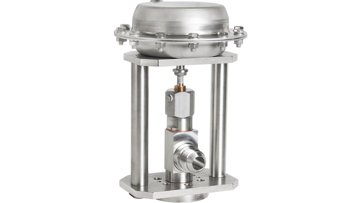 Cryogen injection valve front view