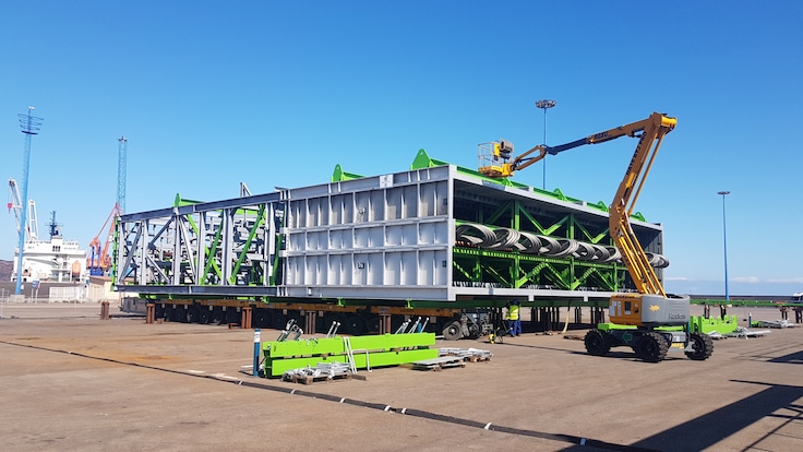 The ethylene cracking furnace is being built in Gijon, Spain.