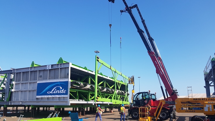 Plant modules and even entire plants are built at huge facilities known as yards.