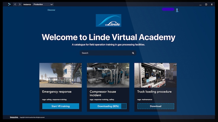 Linde Virtual Academy platform