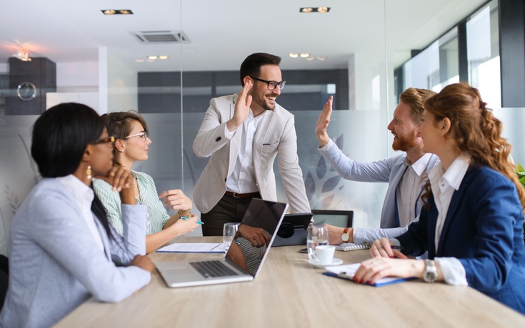 Angestellte in einem Büro