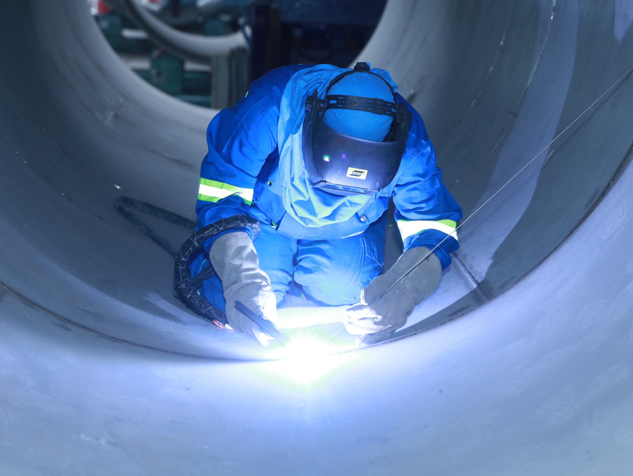 Schweißarbeiten in einer Anlage