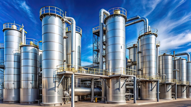 Long Shot of an Air Separation Unit ASU installation