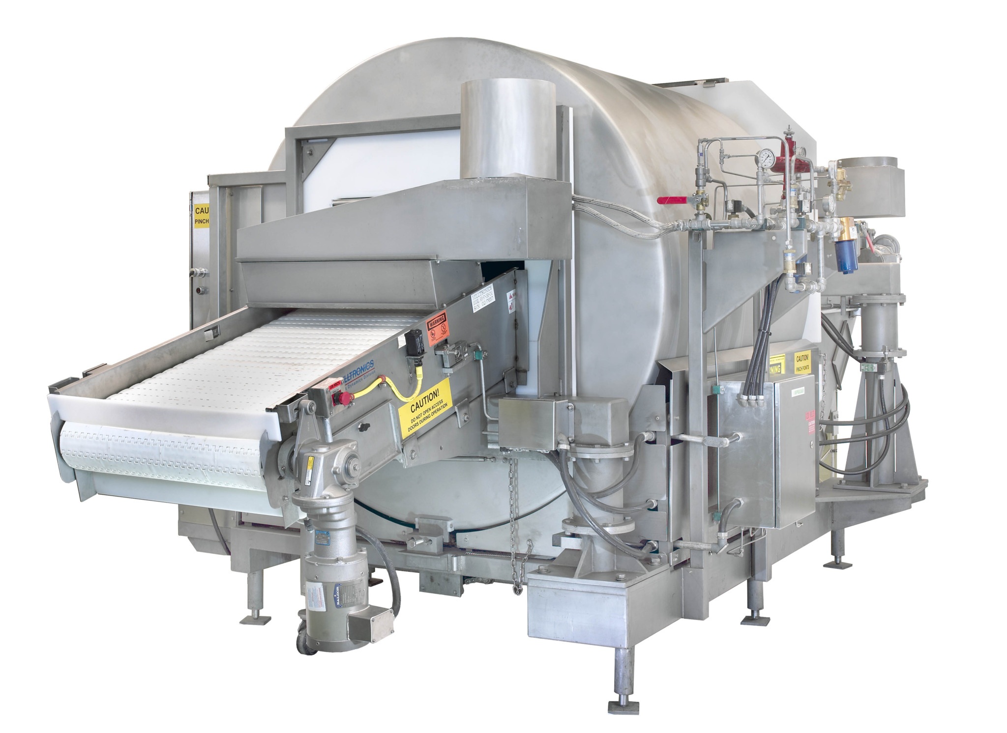 Entrance ramp to rotary chiller