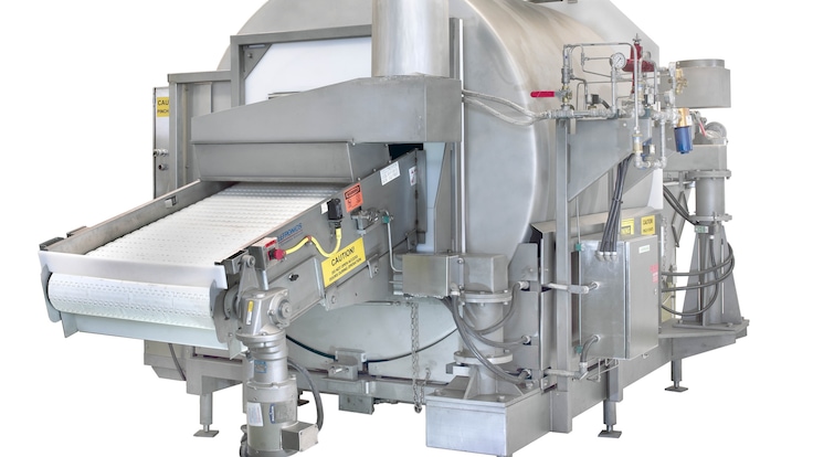 Entrance ramp to rotary chiller