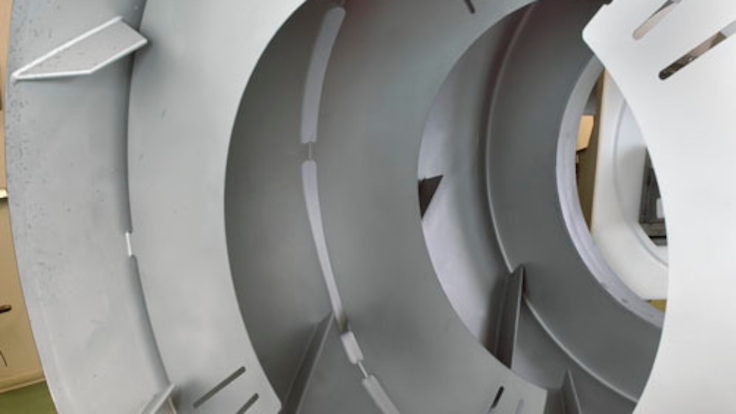 Drum interior of rotary chiller