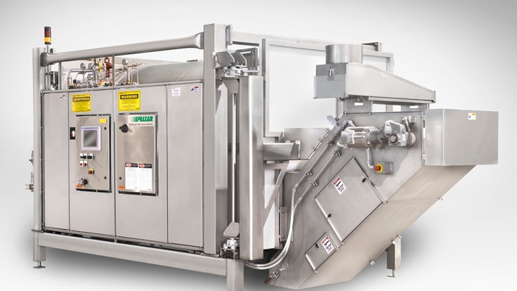 Exit conveyer of full-sized Rotary Chiller unit