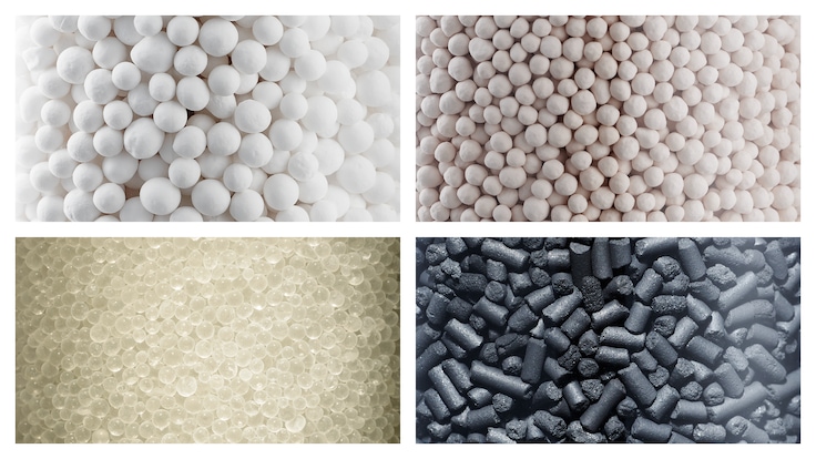 Various adsorbent materials