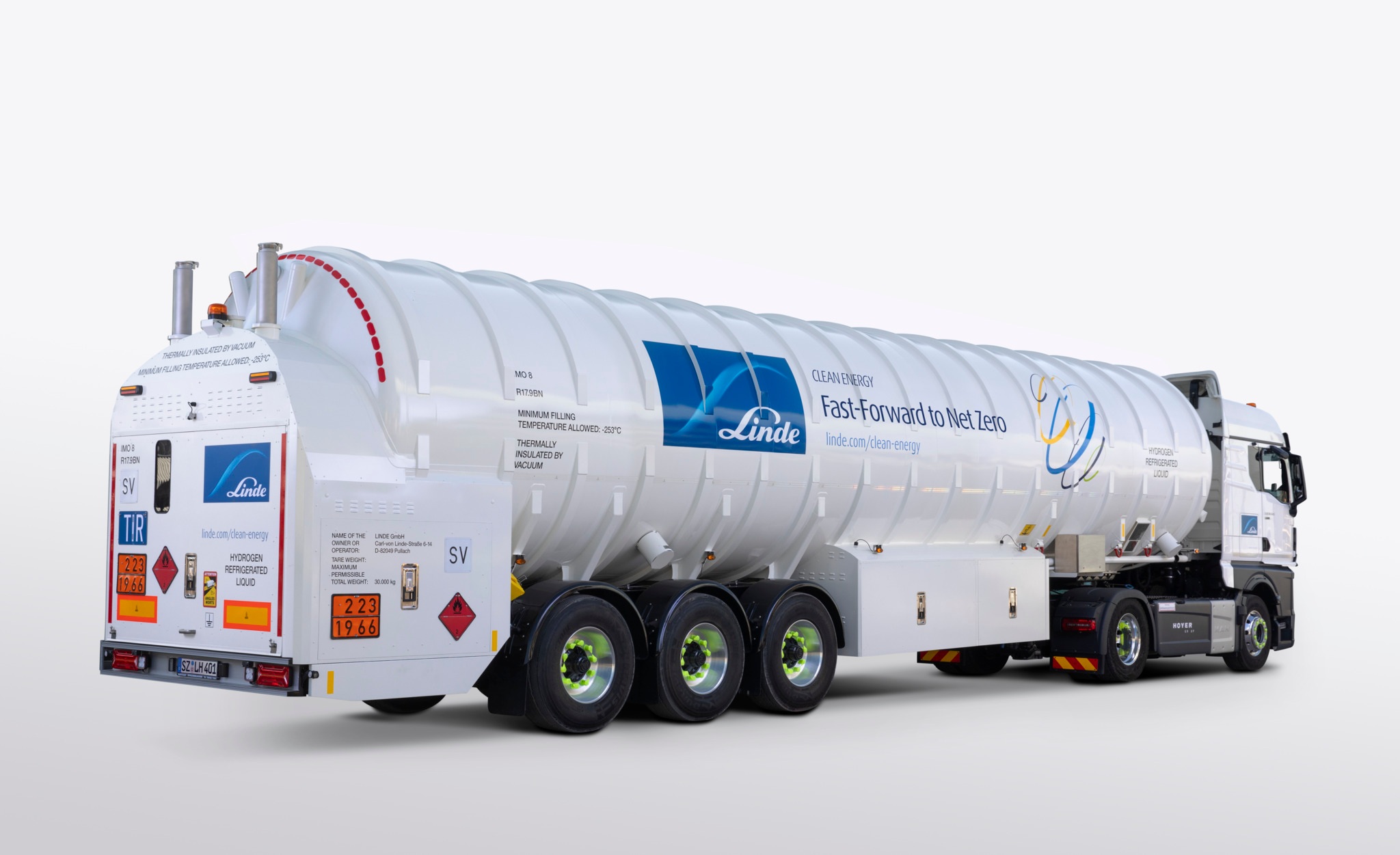 Liquid hydrogen transport trailer