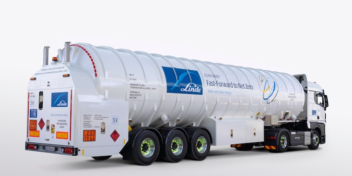 Liquid hydrogen transport trailer