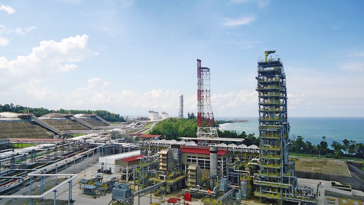 CWHE and flare stack in Bintulu, Malaysia