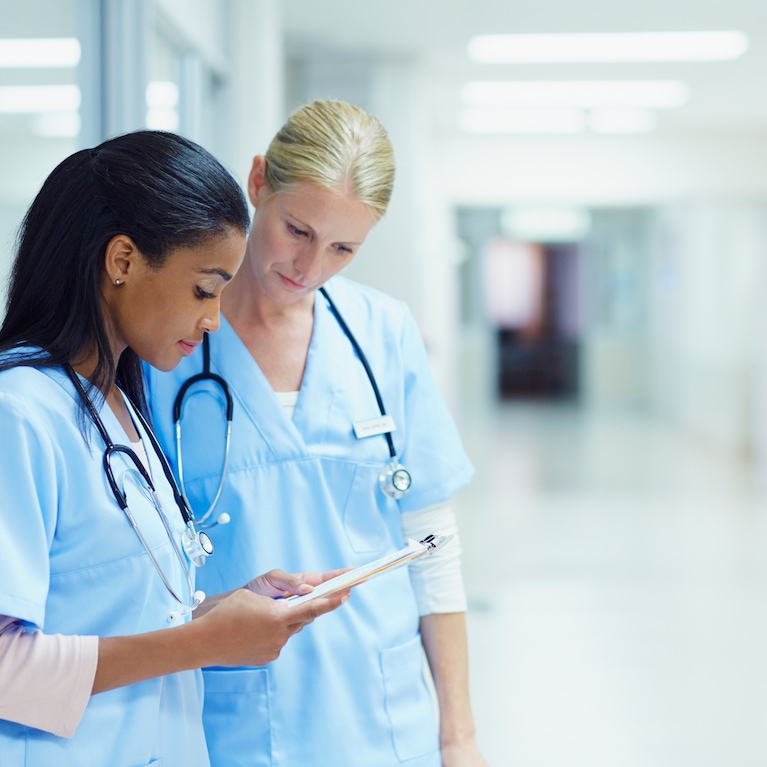 Nurses with tablet