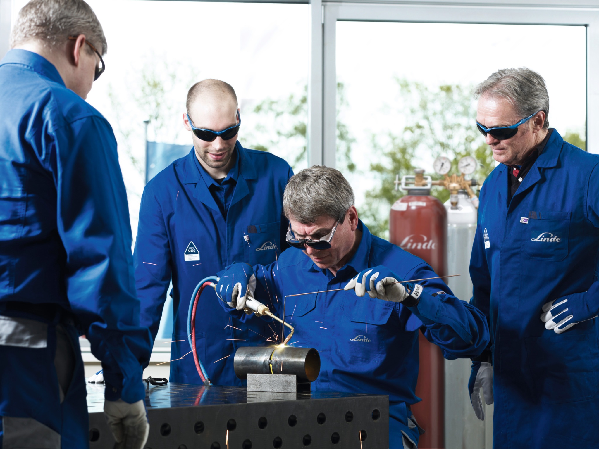 Brazing training in action