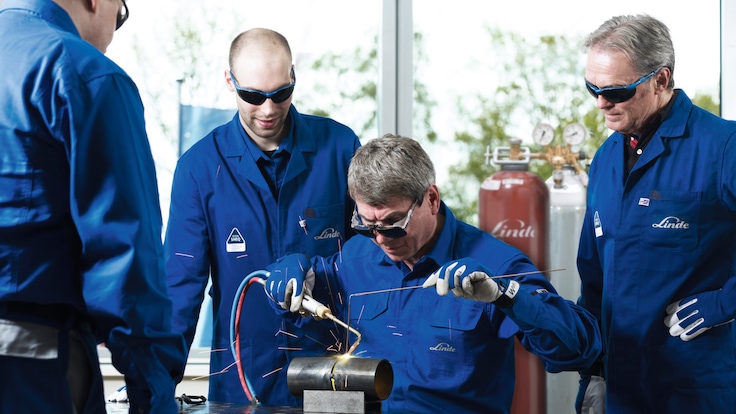 Brazing training in action