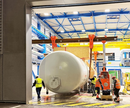Arriving of the Refrigeration Cold Box at CERN