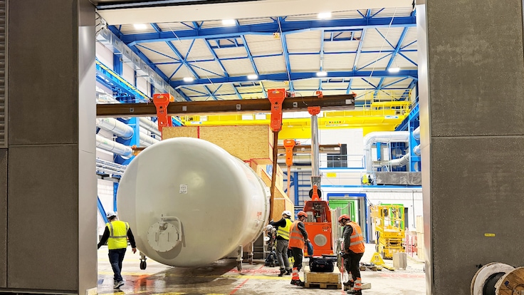 Arriving of the Refrigeration Cold Box at CERN