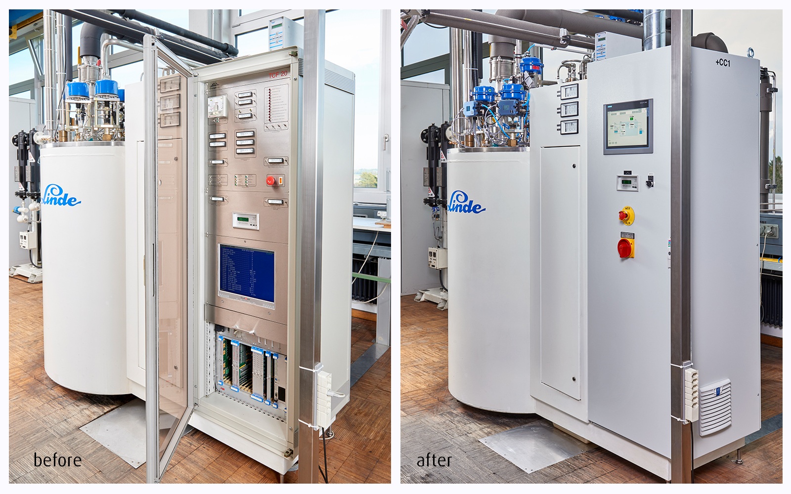 Updated Control unit of the 1999 plant